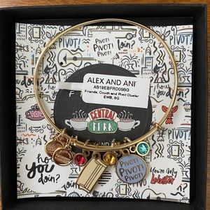 ALEX AND ANI Friends Couch + Pivot Cluster Charm Bangle